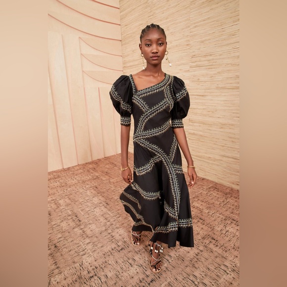 NWOT Ulla Johnson Embroidered Dress (Olive) - Picture 3 of 3